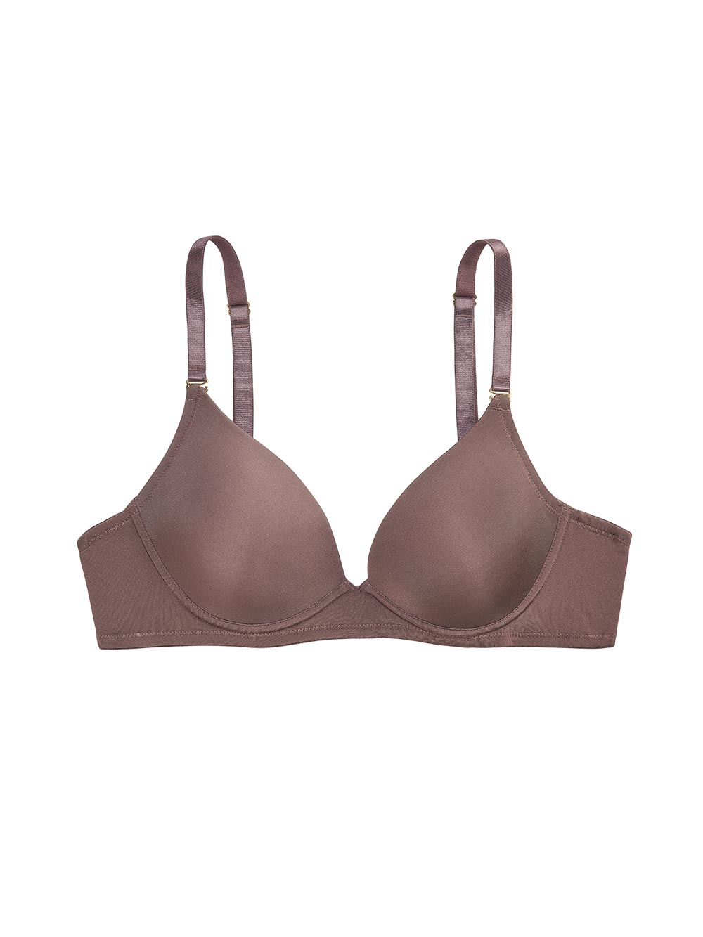 Lenna Demi-Cup Smooth Bra color_Chestnut