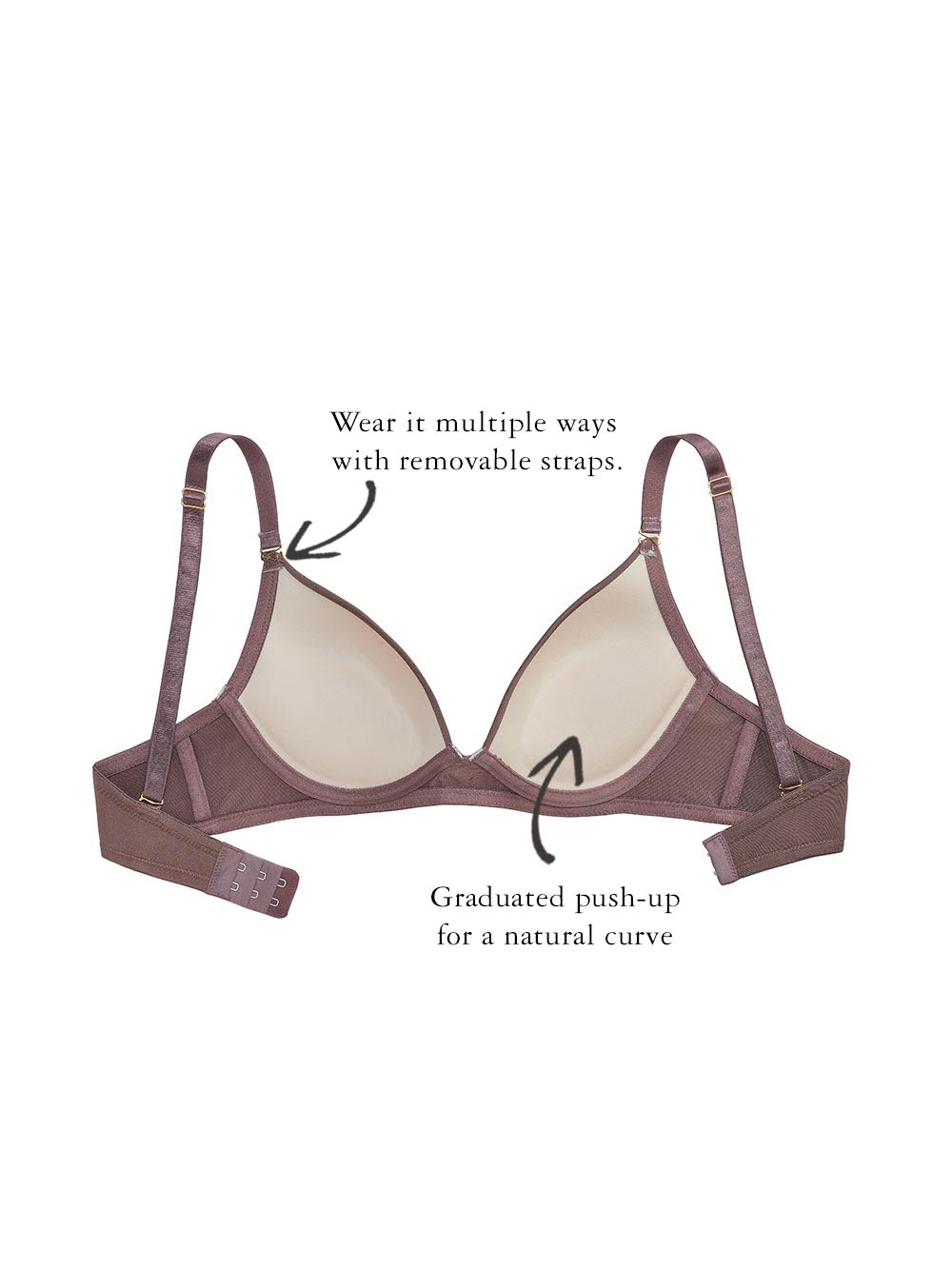 Lenna T-Shirt Smooth Bra color_Chestnut