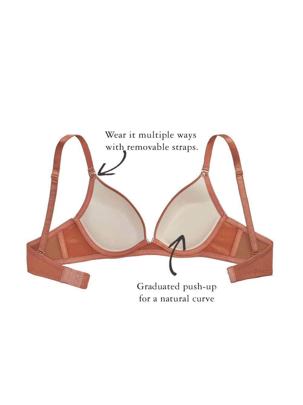 Lenna Contoured Padding Smooth Bra color_Copper