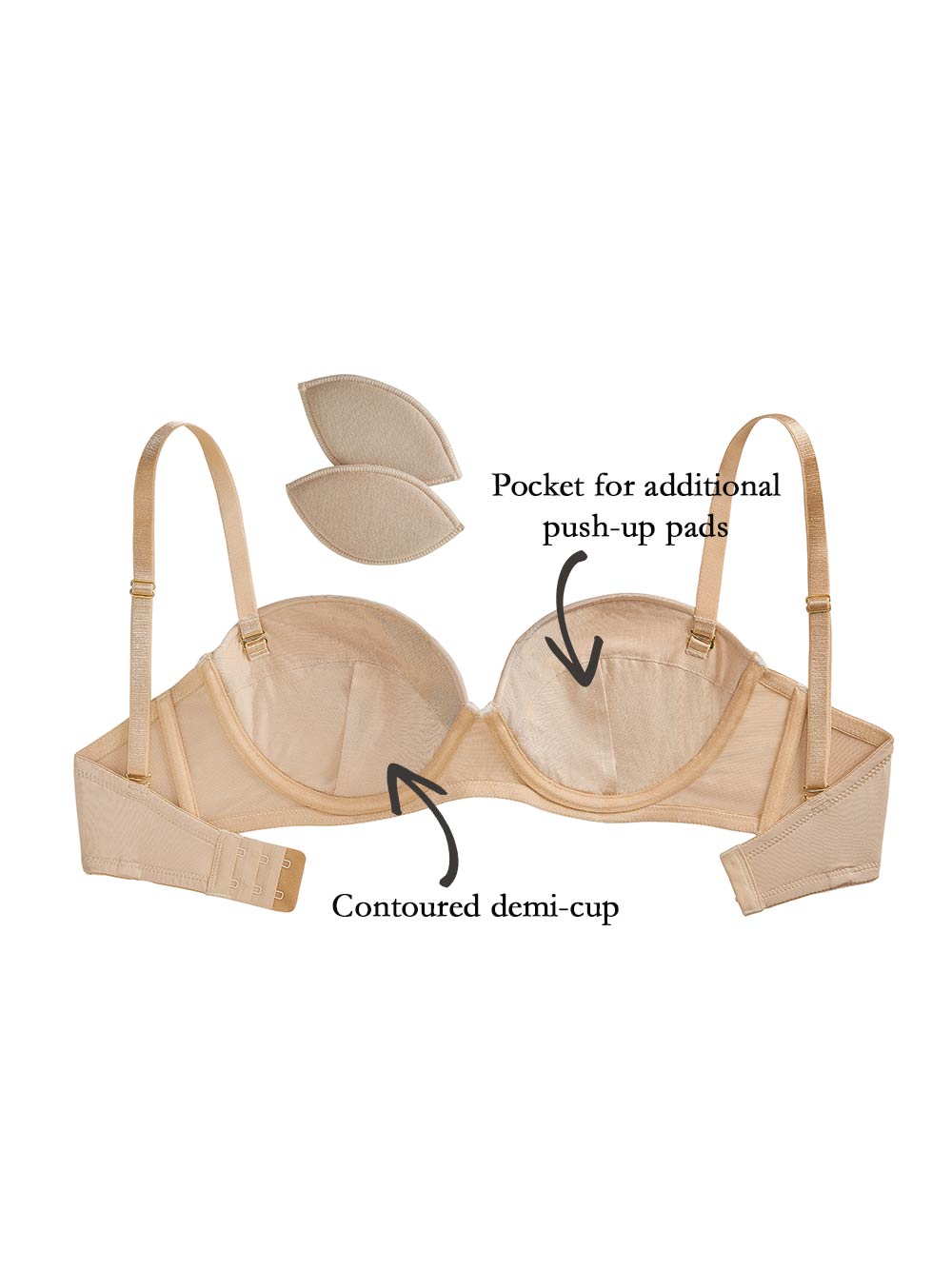 Sascha Demi-Cup Strapless Smooth Petite Bra