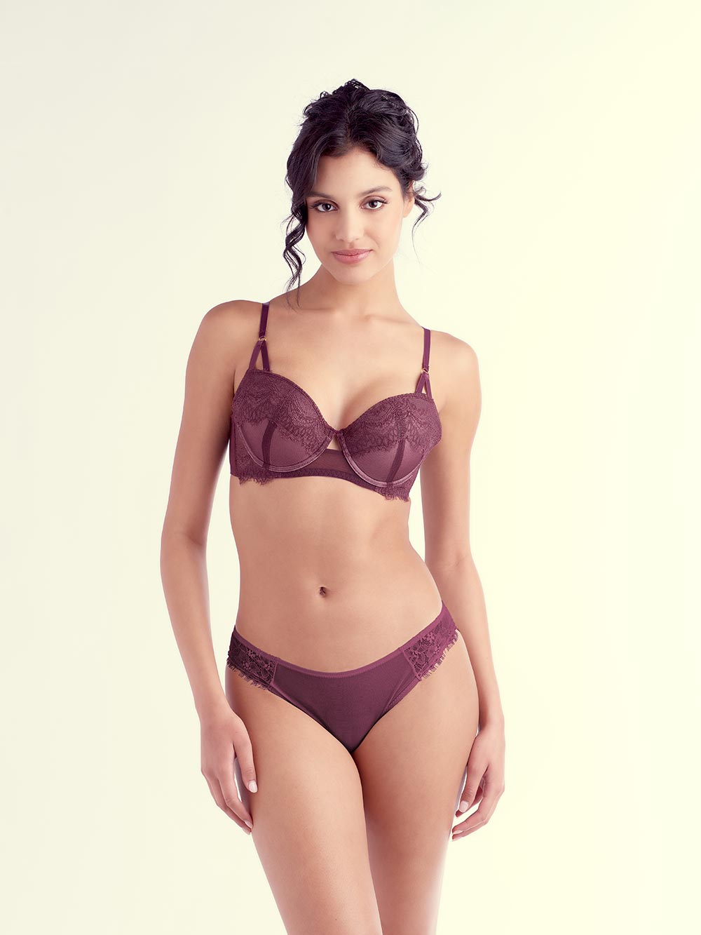 Betty push-up petite bra color_Cabernet/Rosé
