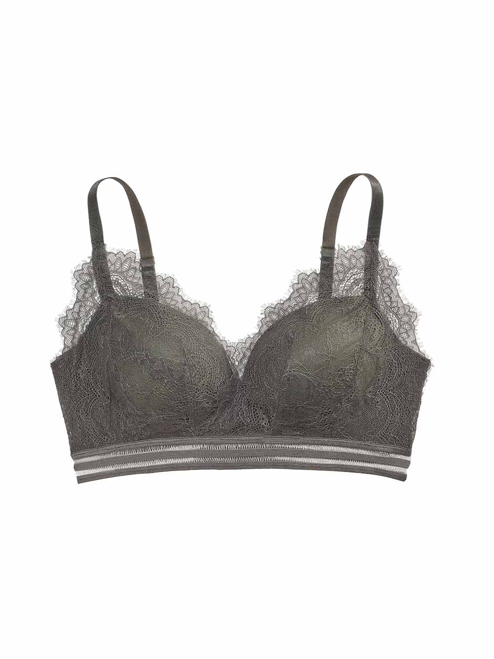 Caroline Wire-Free Lace Bra color_Olive