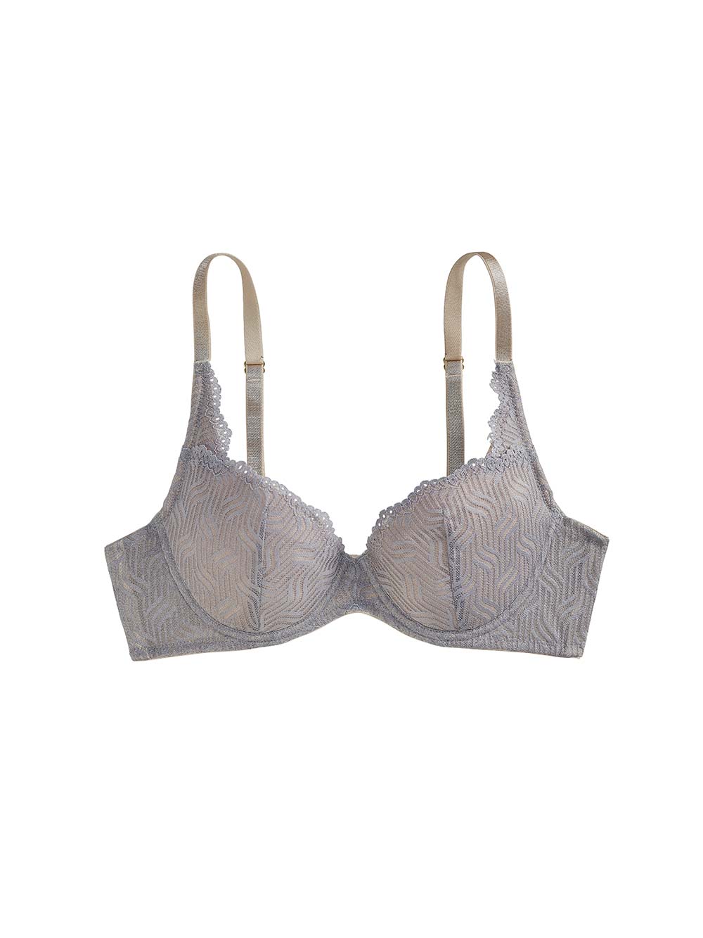 Charlie Demi-up petite bra color_Silver Grey/Champagne