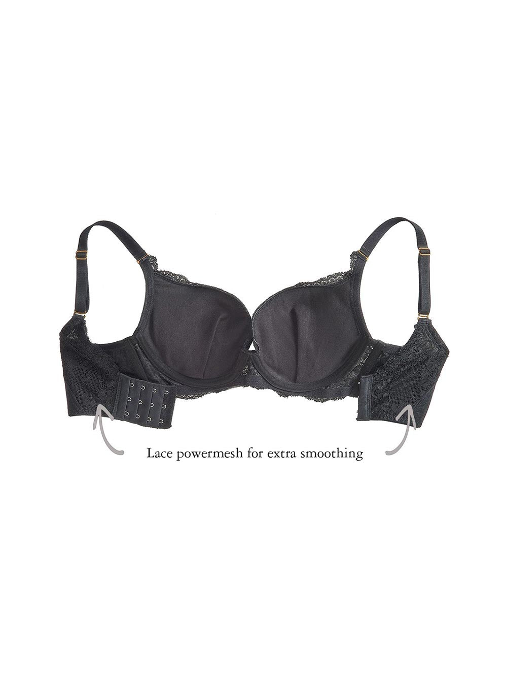 Elsie Contoured Black Lace Bra color_Black