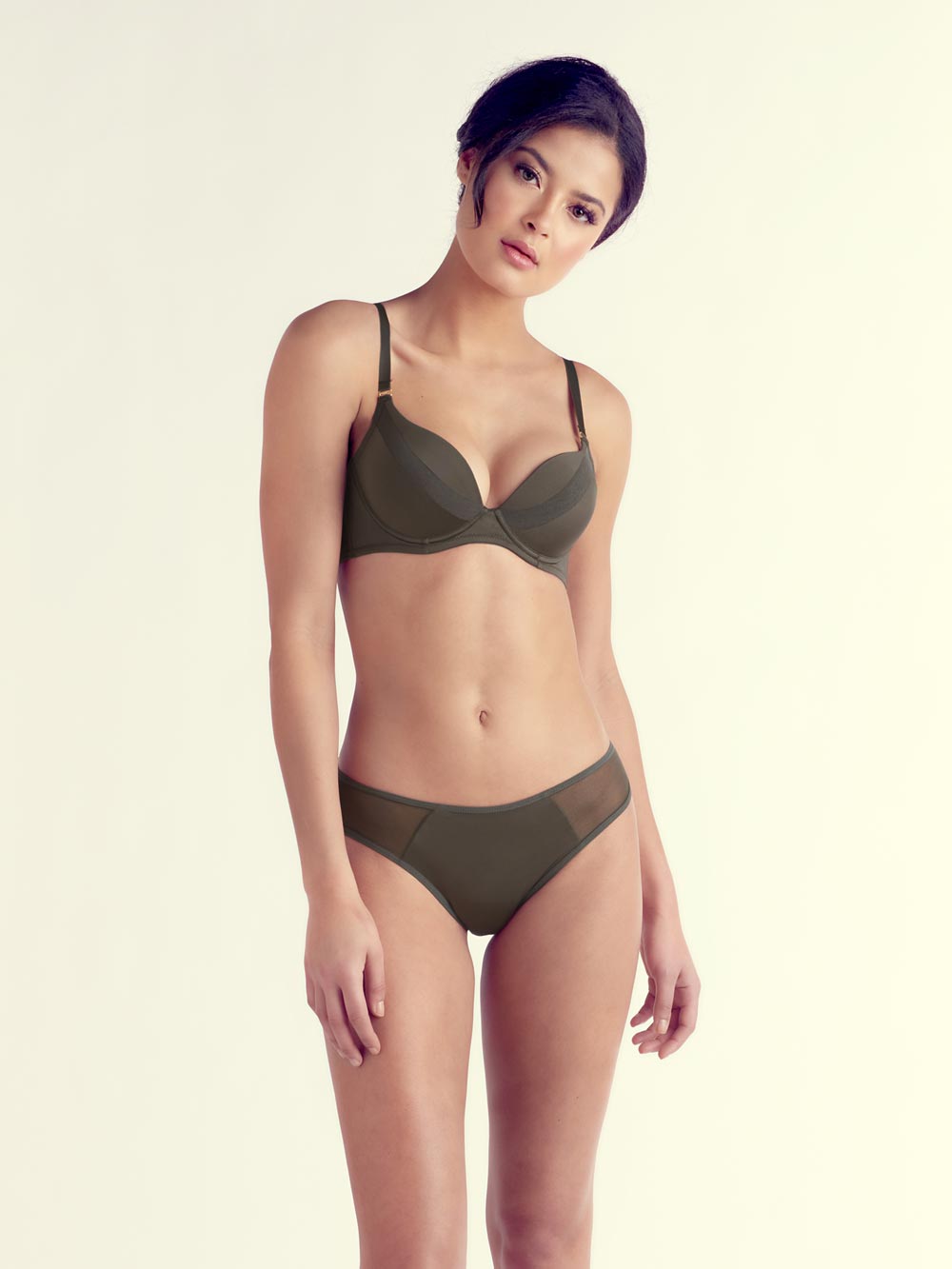 Iris Contoured Push-Up Bra color_Olive