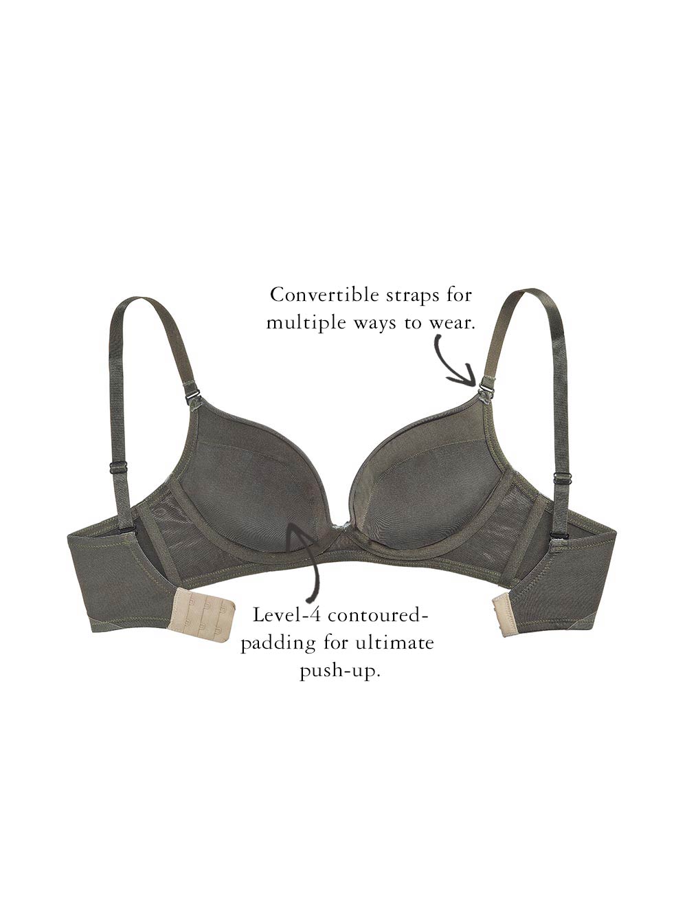 Iris Demi-Cup Contoured Bra color_Olive