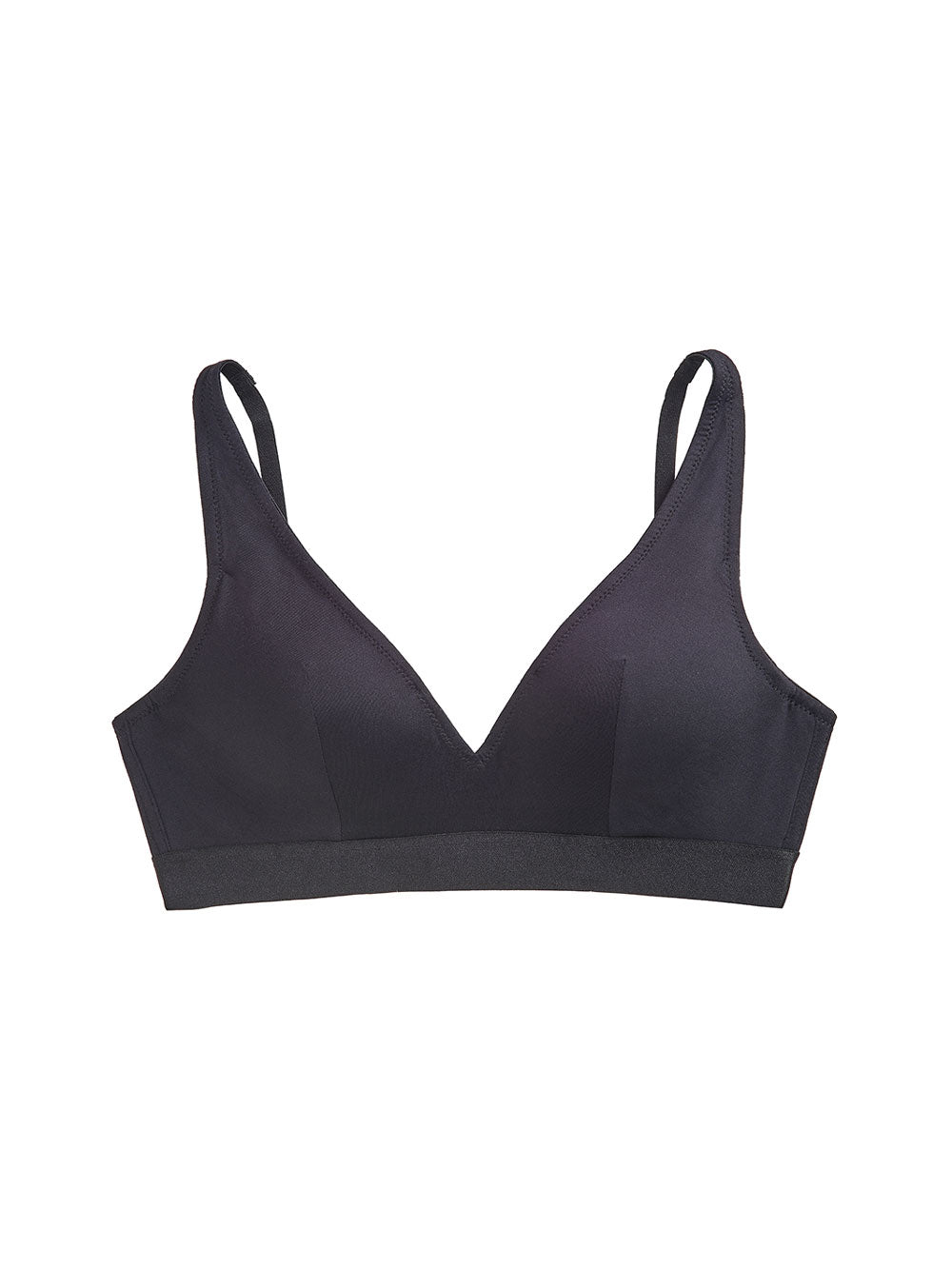 Jamie Deep-Plunge Black Bra color_Black
