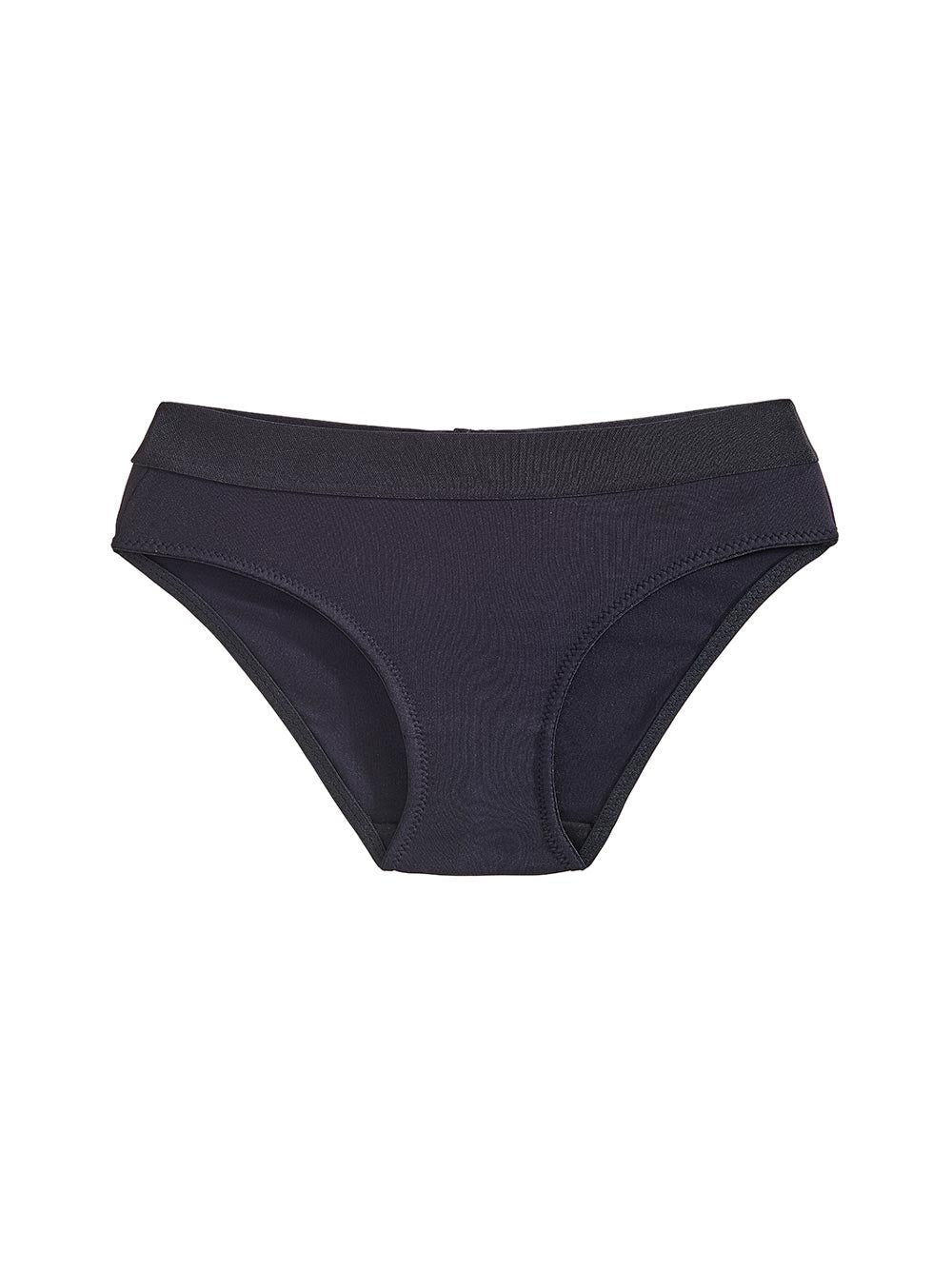 Jamie Full Coverage Cotton Crotch Black Bikini color_Black