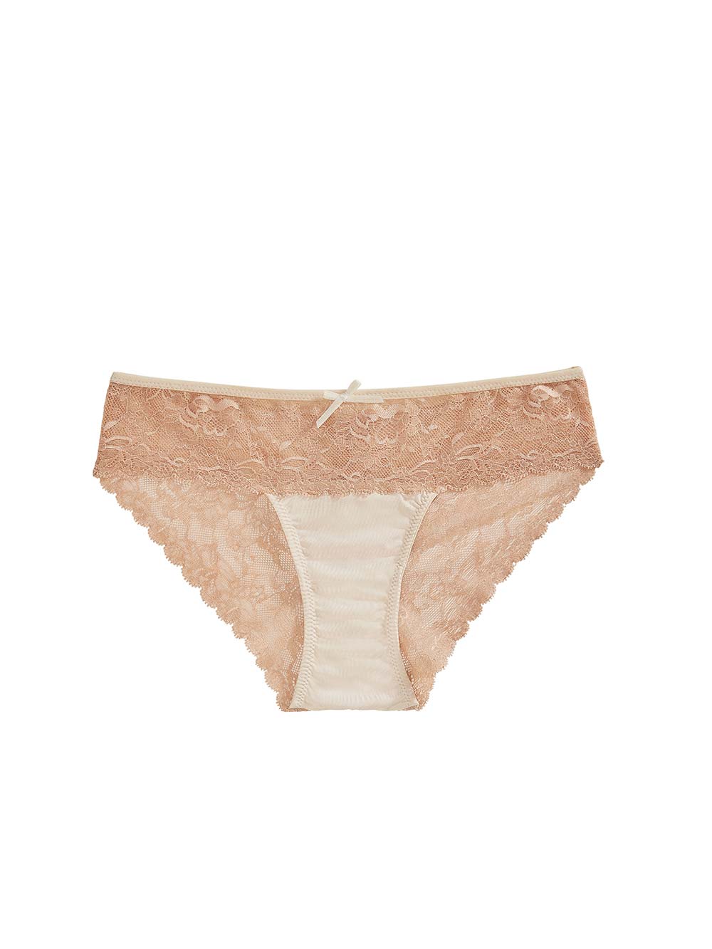 Kymber Cotton Front Lace Detailing Panty color_Apricot/Honey