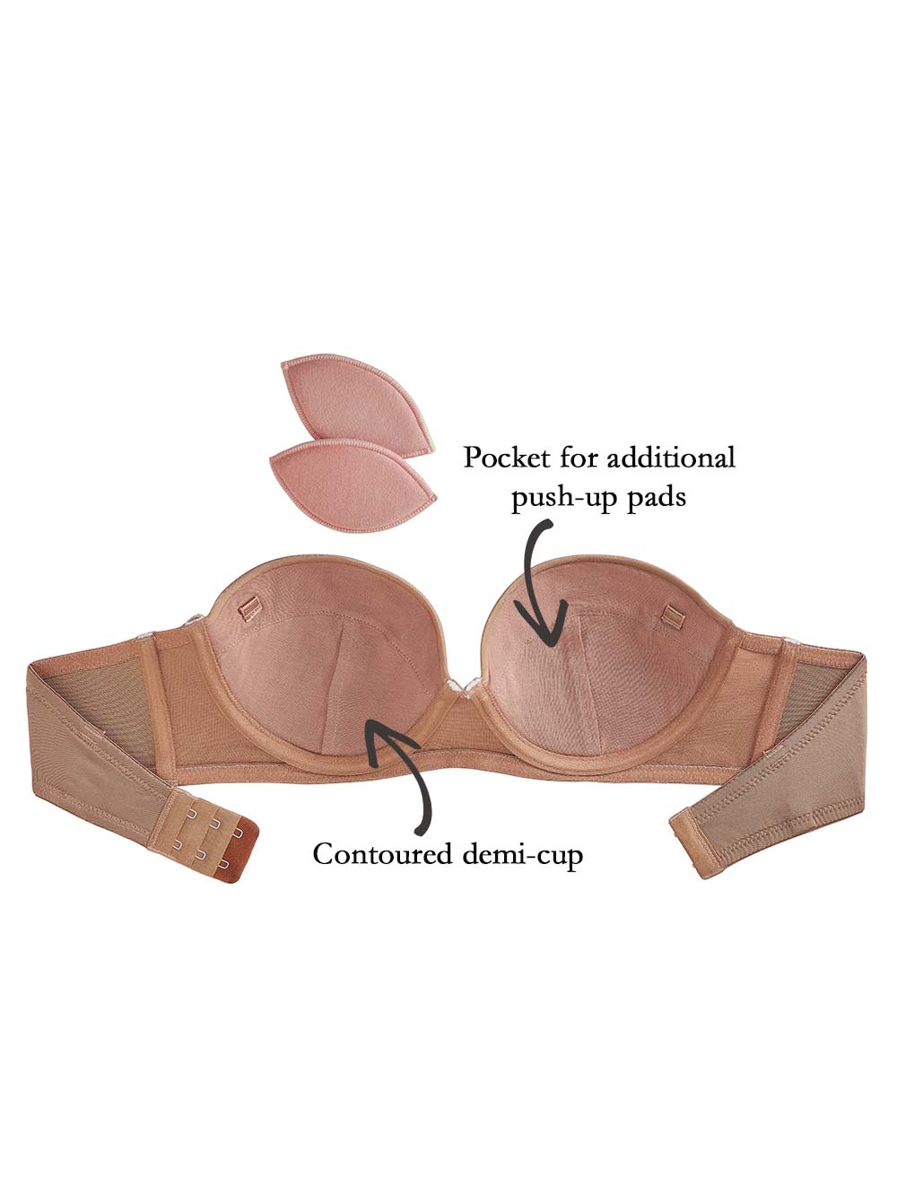 Sascha Demi-Cup Strapless Smooth Petite Bra color_Dulce