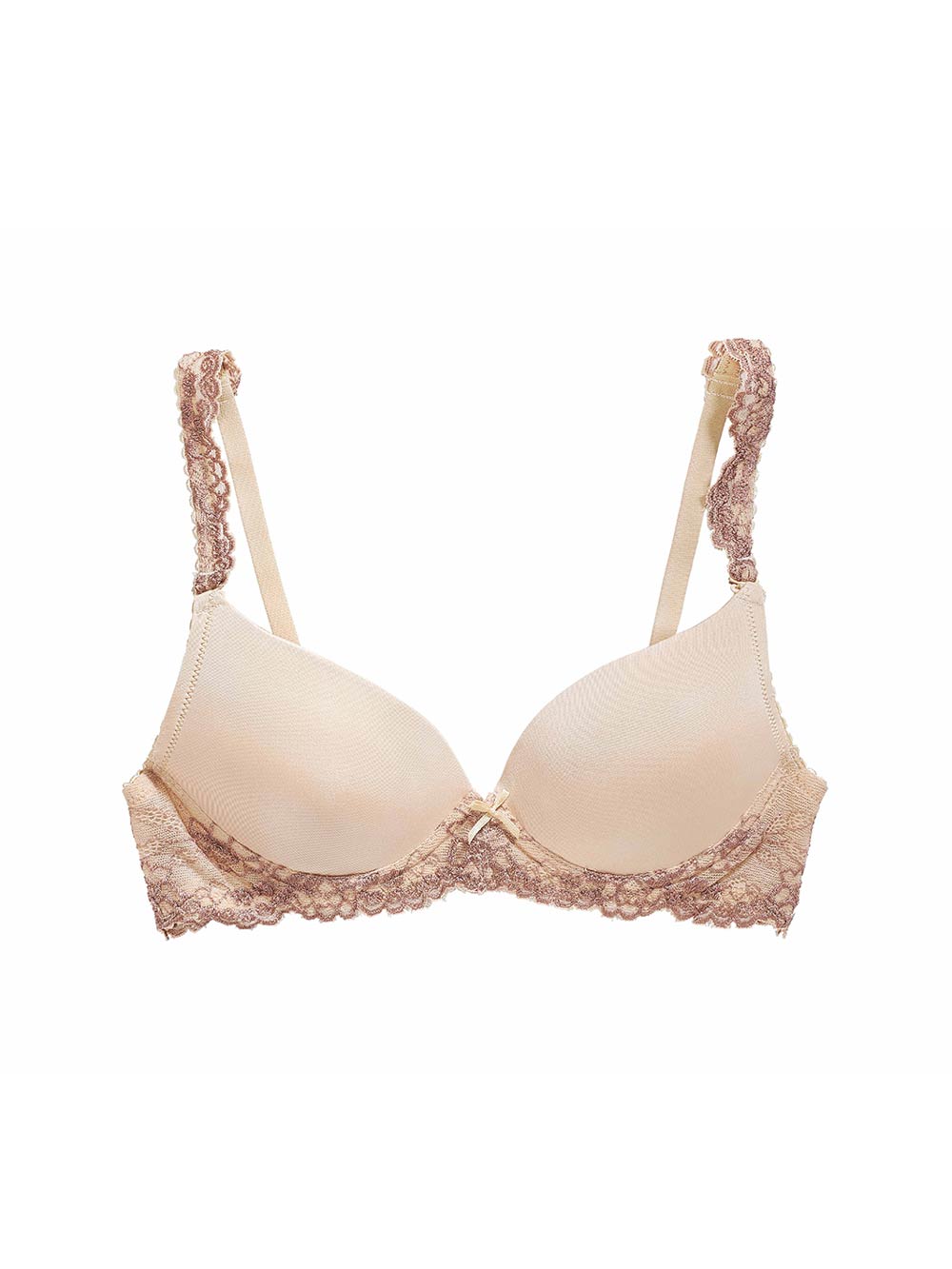 Yvonne Smooth Cup Light Push-Up Bra color_Nude/Mocha