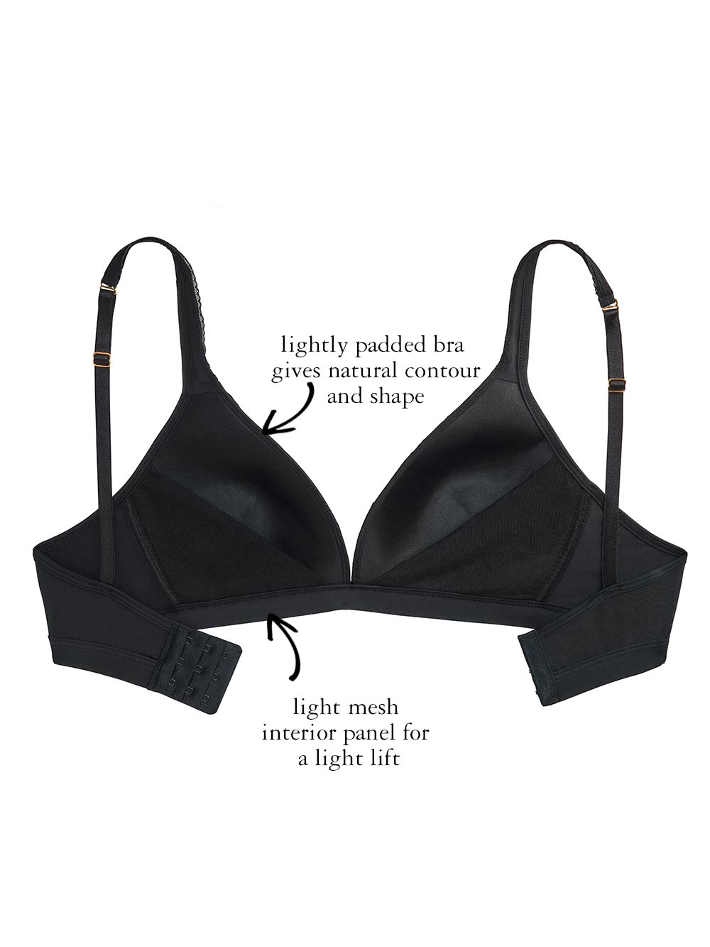 Lady Lyka Padded Non Wired 3/4th Coverage T-Shirt Bra (Pack of 2) - Punch  Black