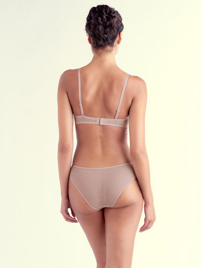 Grace Demi-Cup Bra, Petites, Push-Up, Smooth Cup, Removable Pads