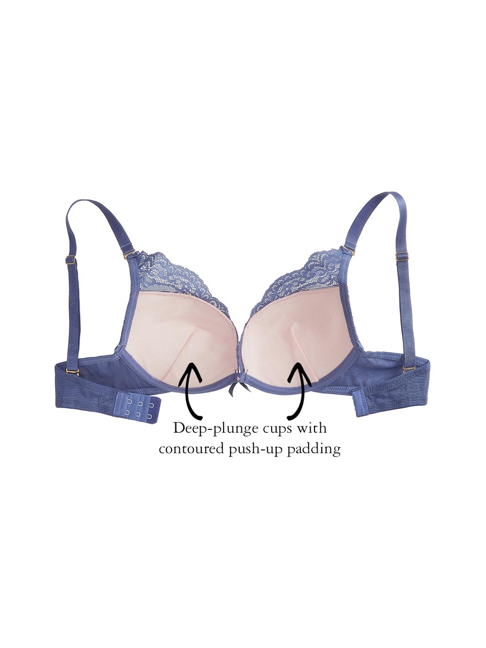 Lucia Bra, Petite, Deep-Plunge, Contoured, Push-Up, Convertible Straps