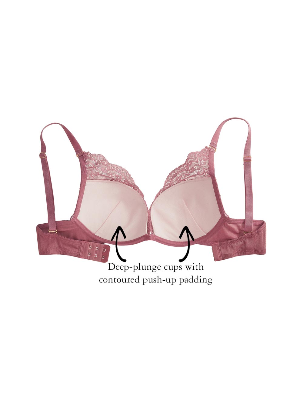 Lucia Bra, Petite, Deep-Plunge, Contoured, Push-Up, Convertible Straps