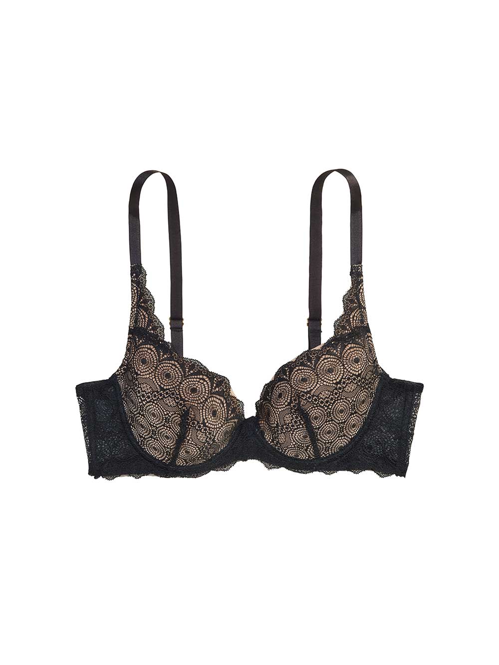 The Little Bra Company Wendy Black Longline Push Up Bra Y009 – The Bra Genie