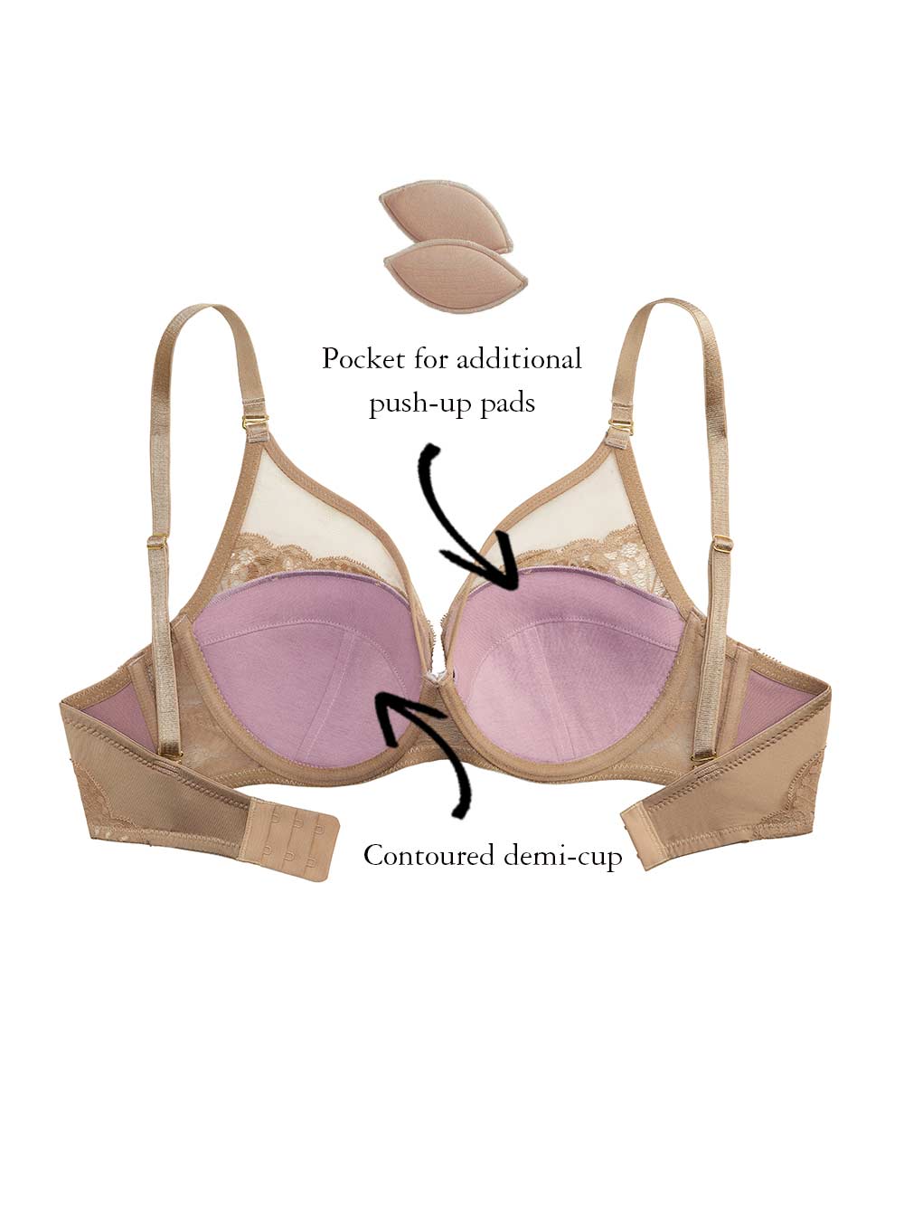Ashly lace contoured petite bra