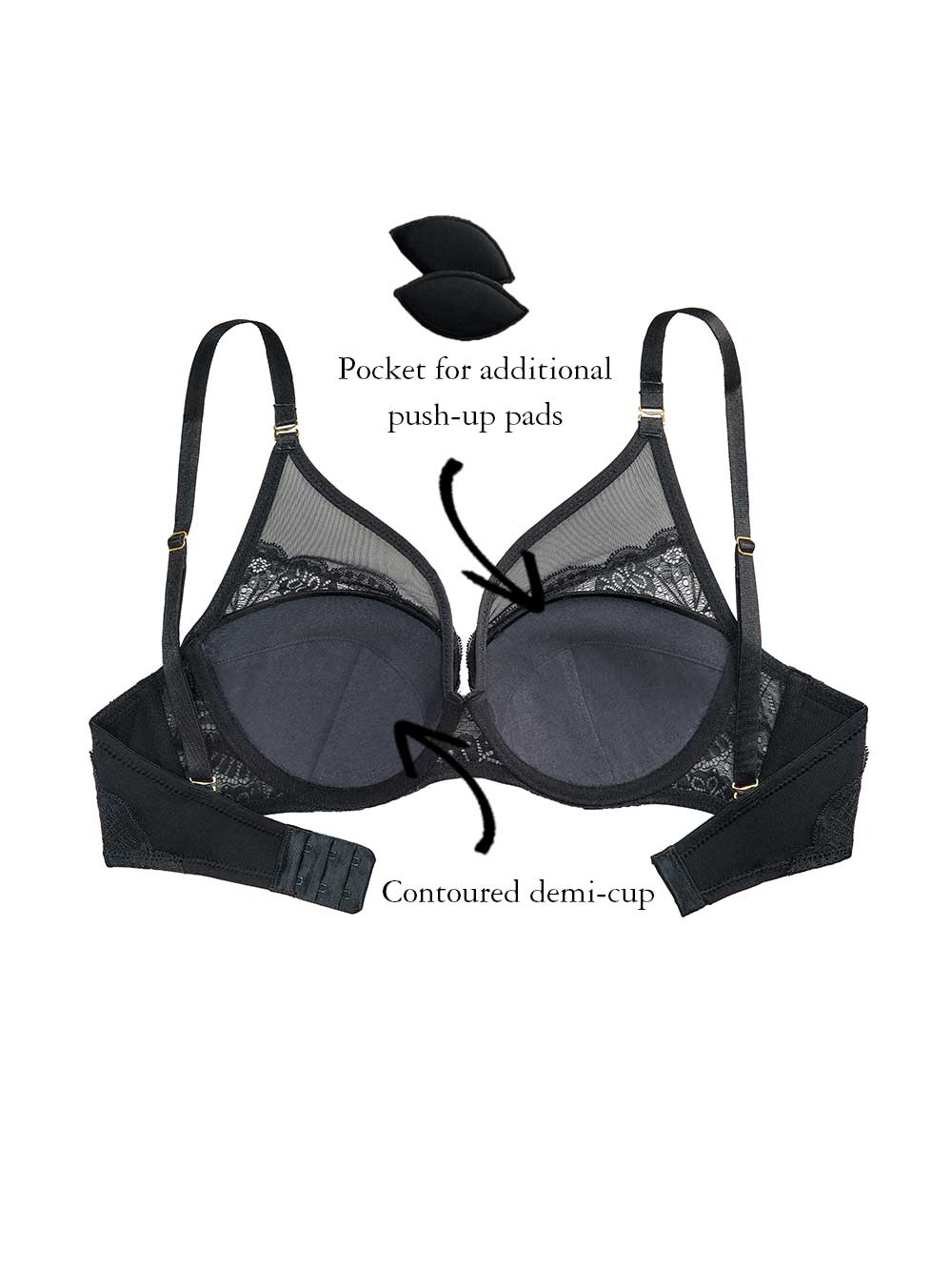Ashly lace contoured petite bra
