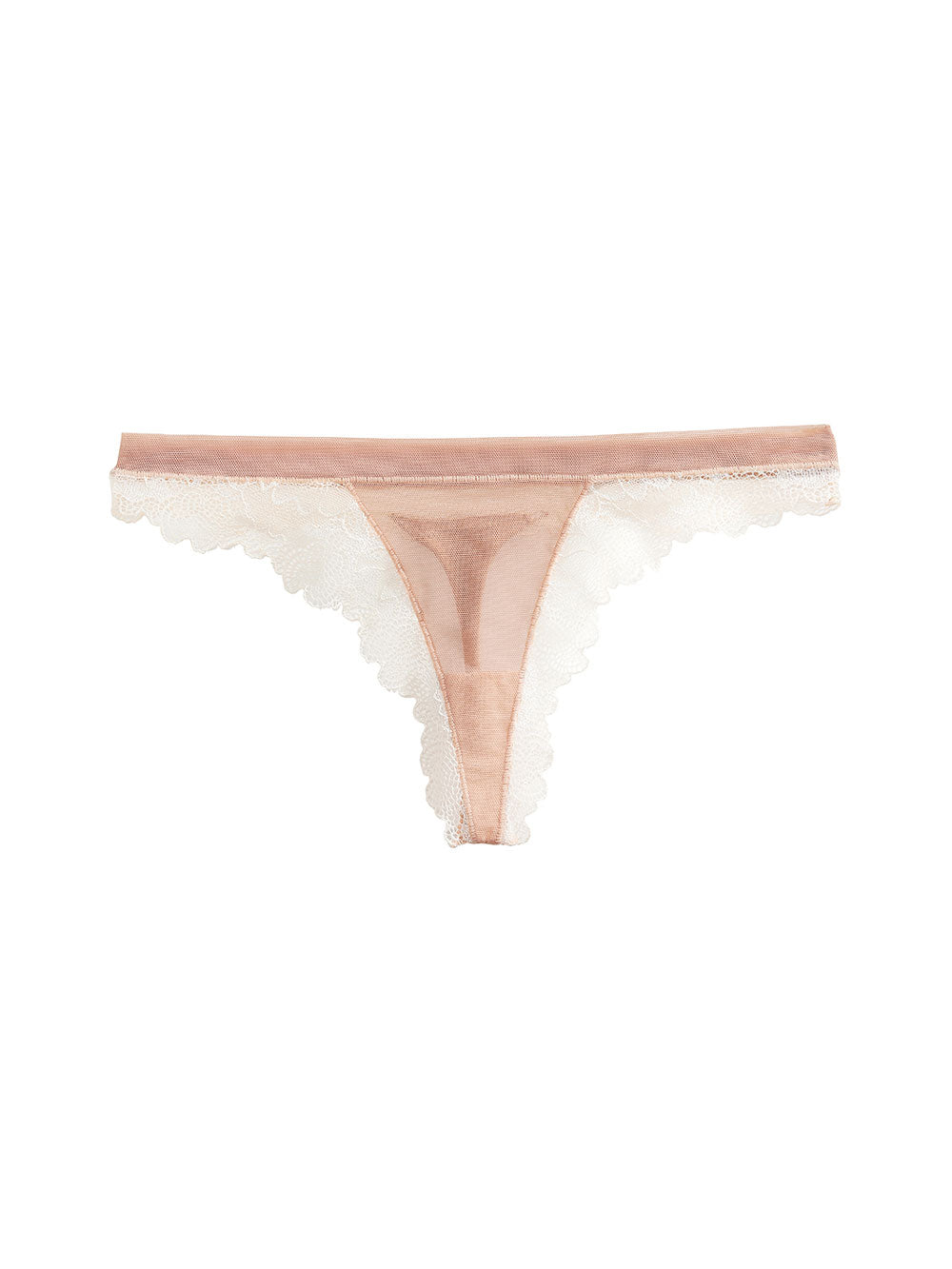 Ava Lace Detailing Cotton Crotch Thong