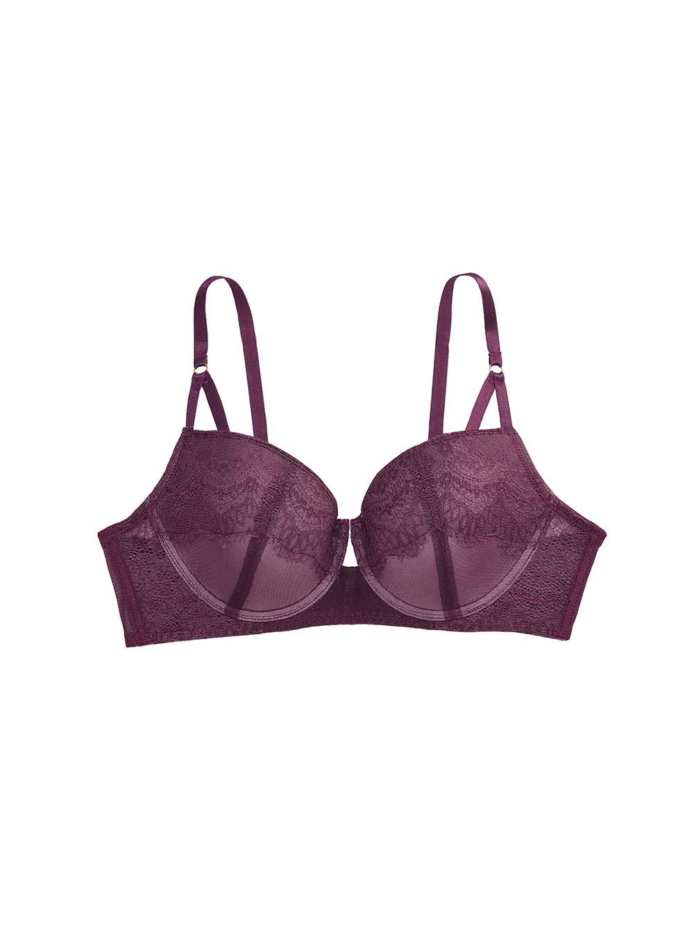 Dark Lilac/Purple Lace underwire push-up Bra- Size 30A