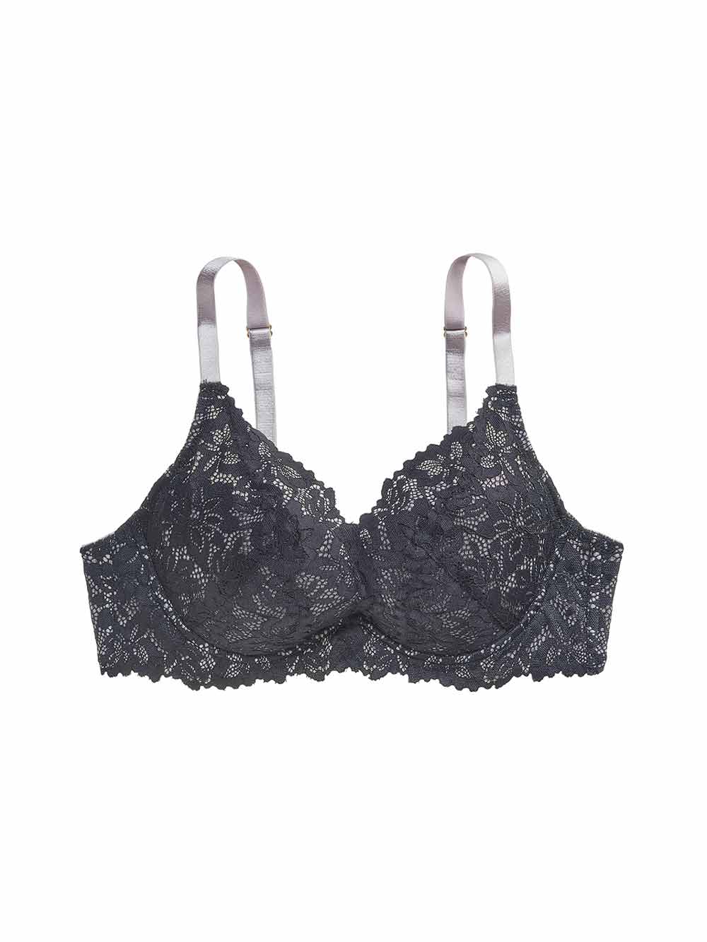 Coree Deep-Plunge Black Lace Bra