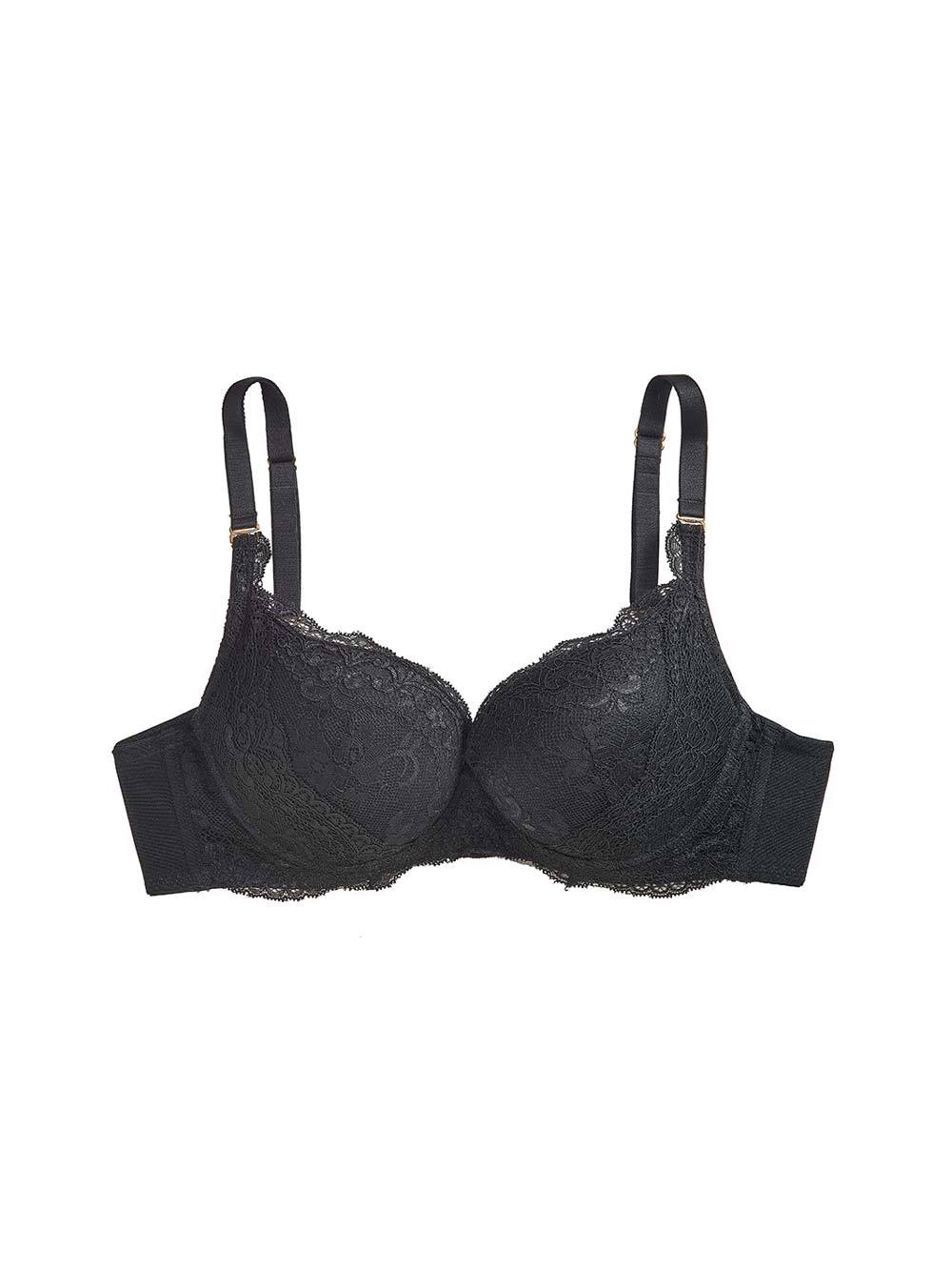 Elsie Contoured Black Lace Bra