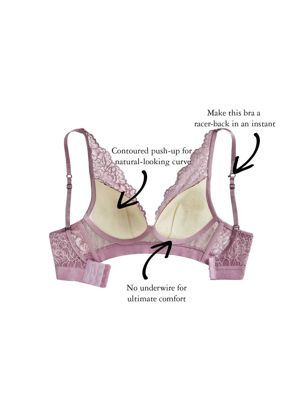 Gillian Deep-Plunge Lace Bra