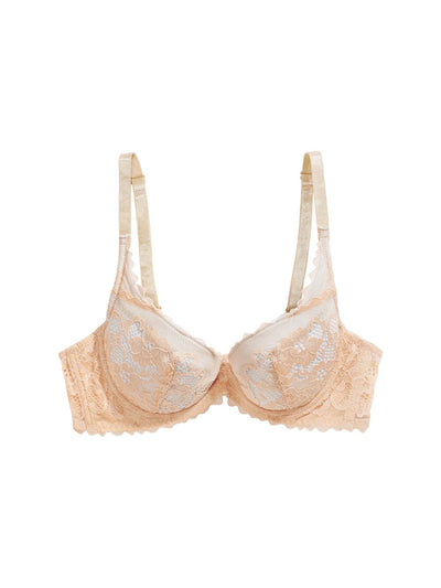 Courtney Demi-Cup Bra, Petite, Removable Push-Up Pads, Soft-Cup, Lace