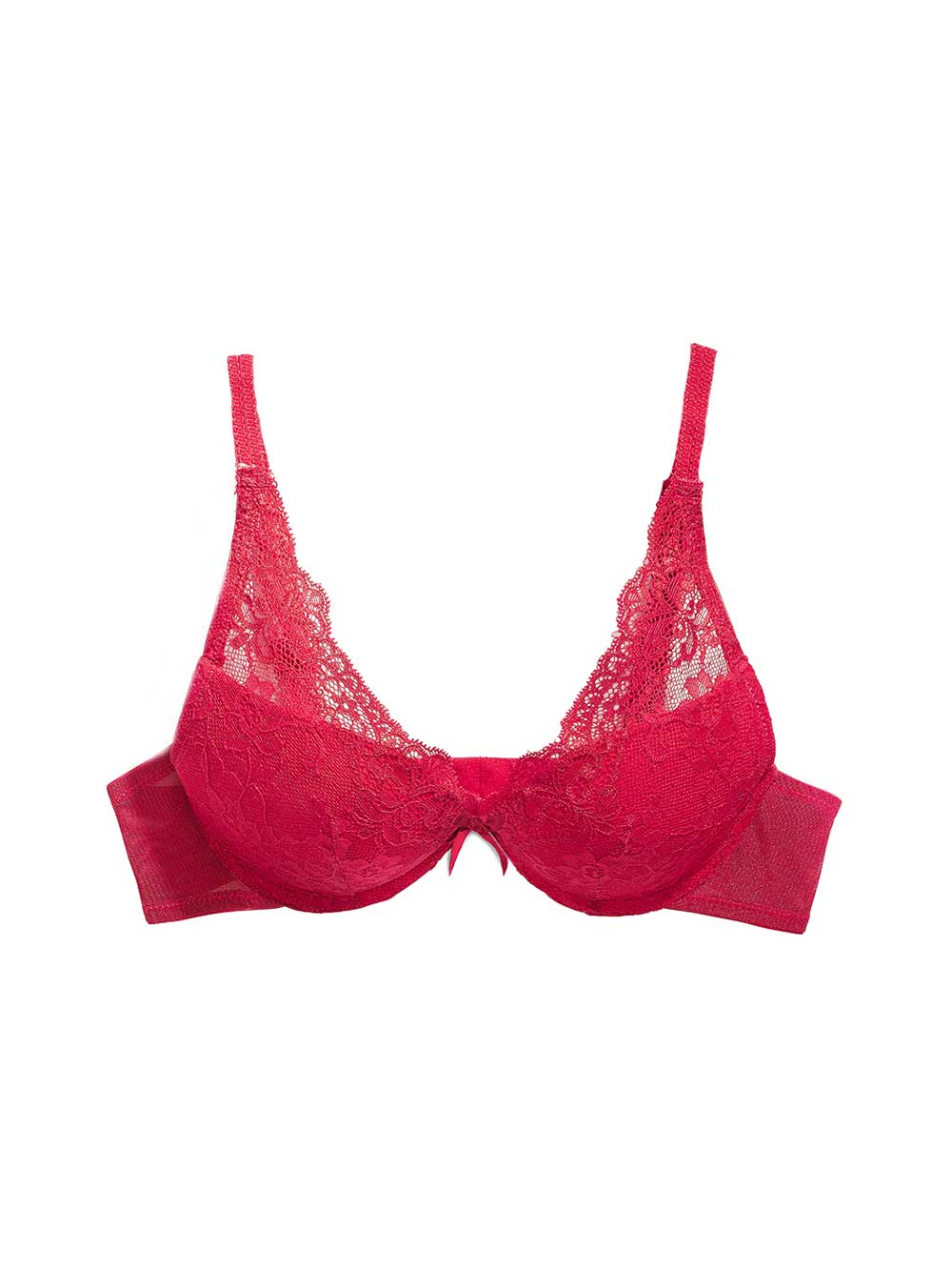 Lucia Deep-Plunge Contoured Lace Bra