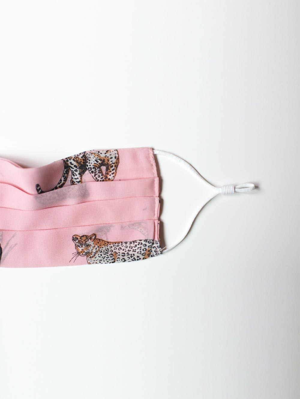Pink Leopard Scarf (Pleated)