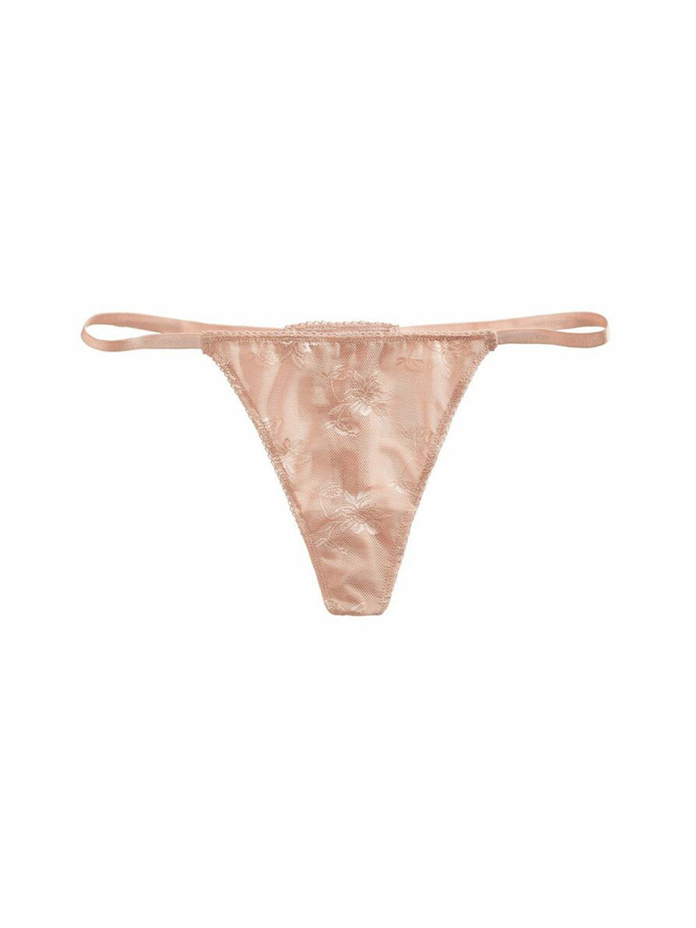 Sascha Low Rise Nude Lace Thong