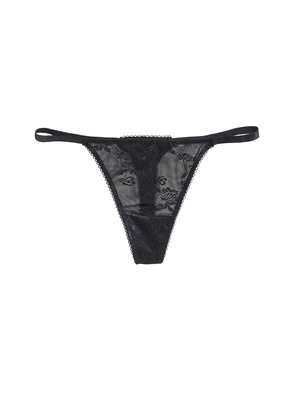 Sascha Low Rise Black Lace Thong