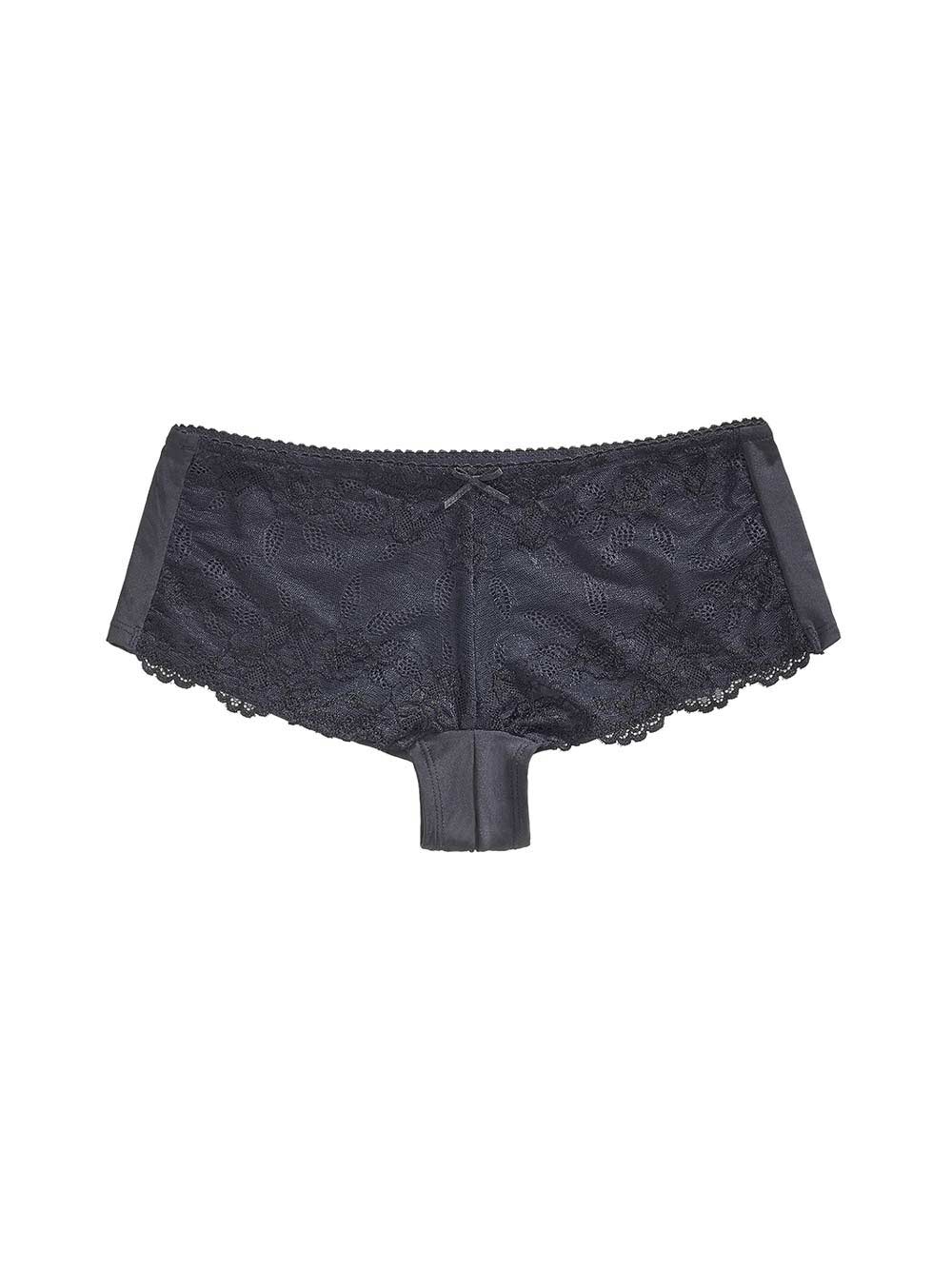 Yvonne Full Coverage Lace Detailing Black Boyshort