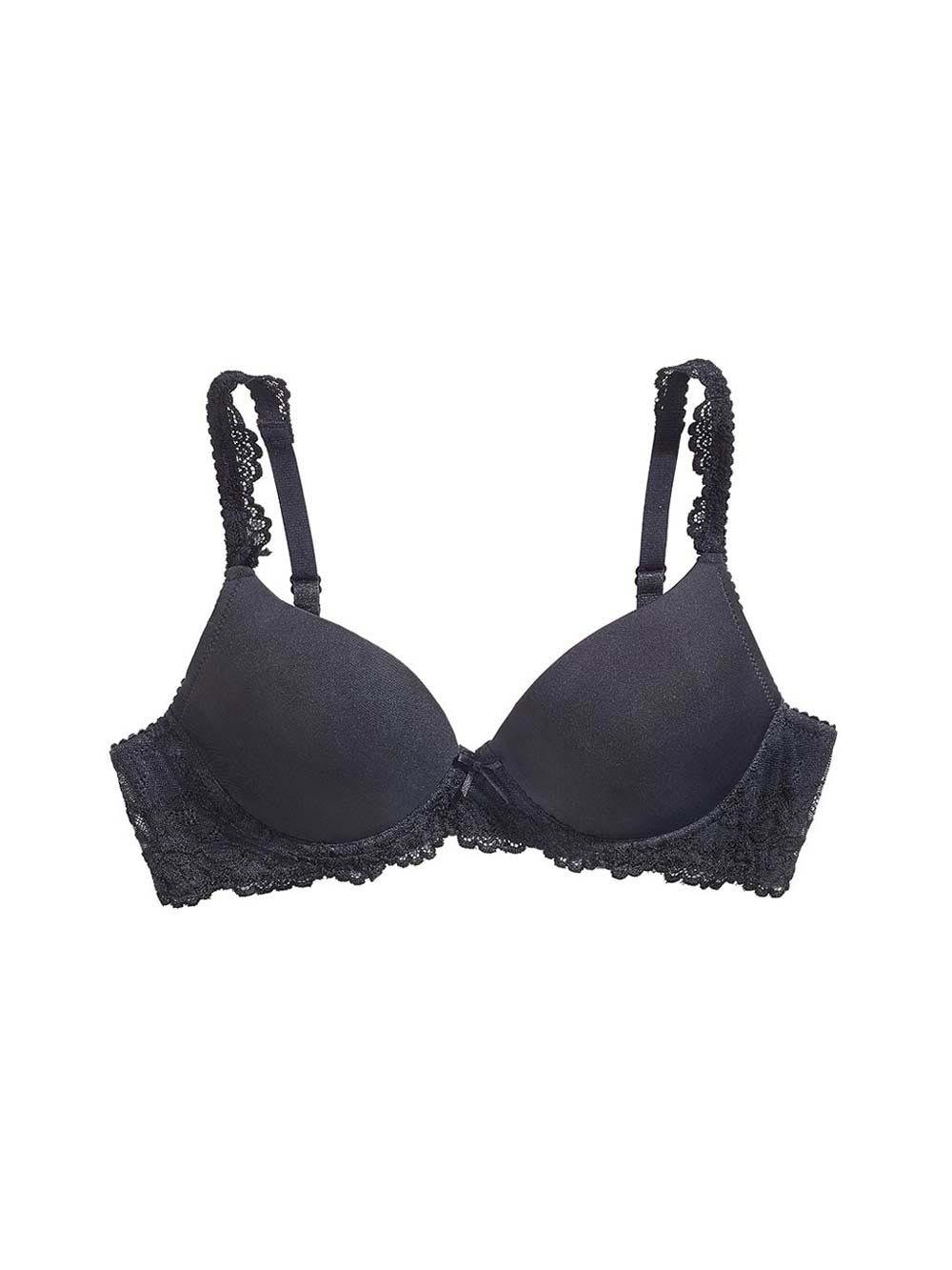 Yvonne Smooth Cup Light Push-Up Black Bra